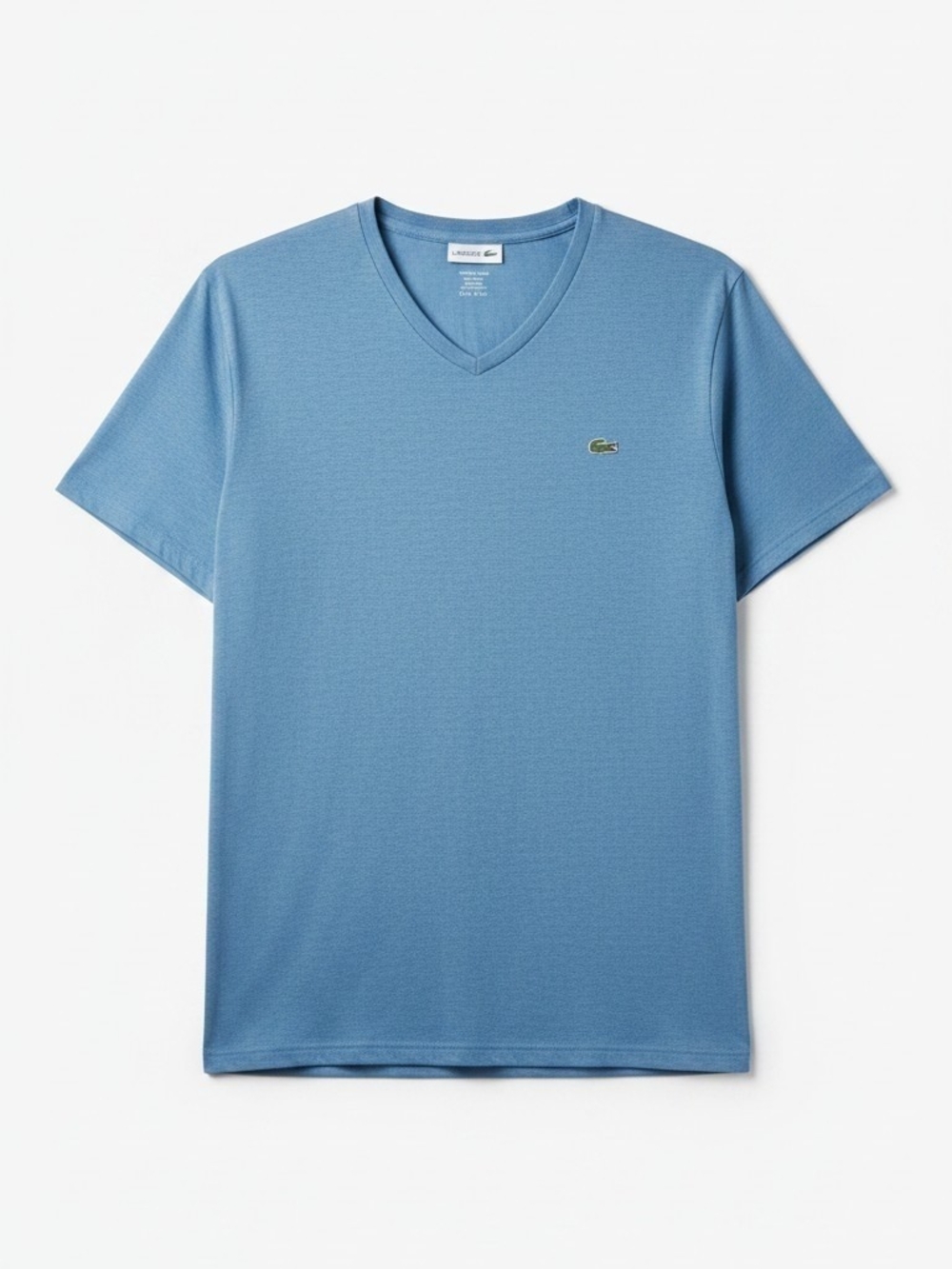 Lacoste Blue V-Neck Short Sleeve Tee